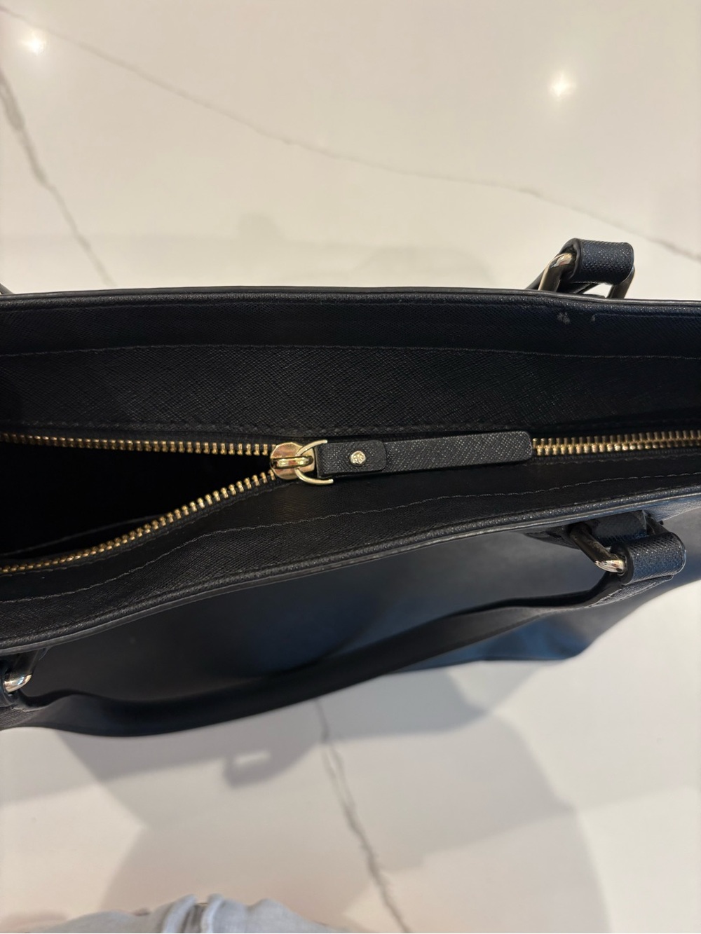 Kate Spade Black Leather Tote Bag - Picture 5 of 9